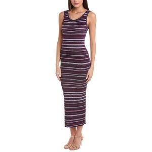 MISSONI striped crochet-knit midi dress Purple Medium / Large $1050